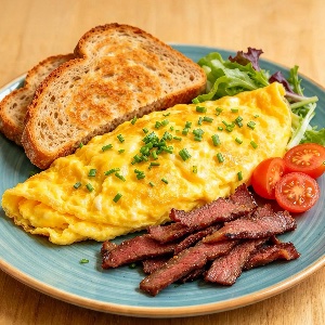 EGGS WITH SMOKED BEEF