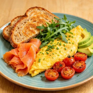 EGGS WITH SMOKED SALMON