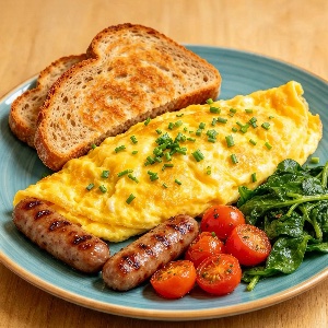 EGGS WITH SAUSAGE